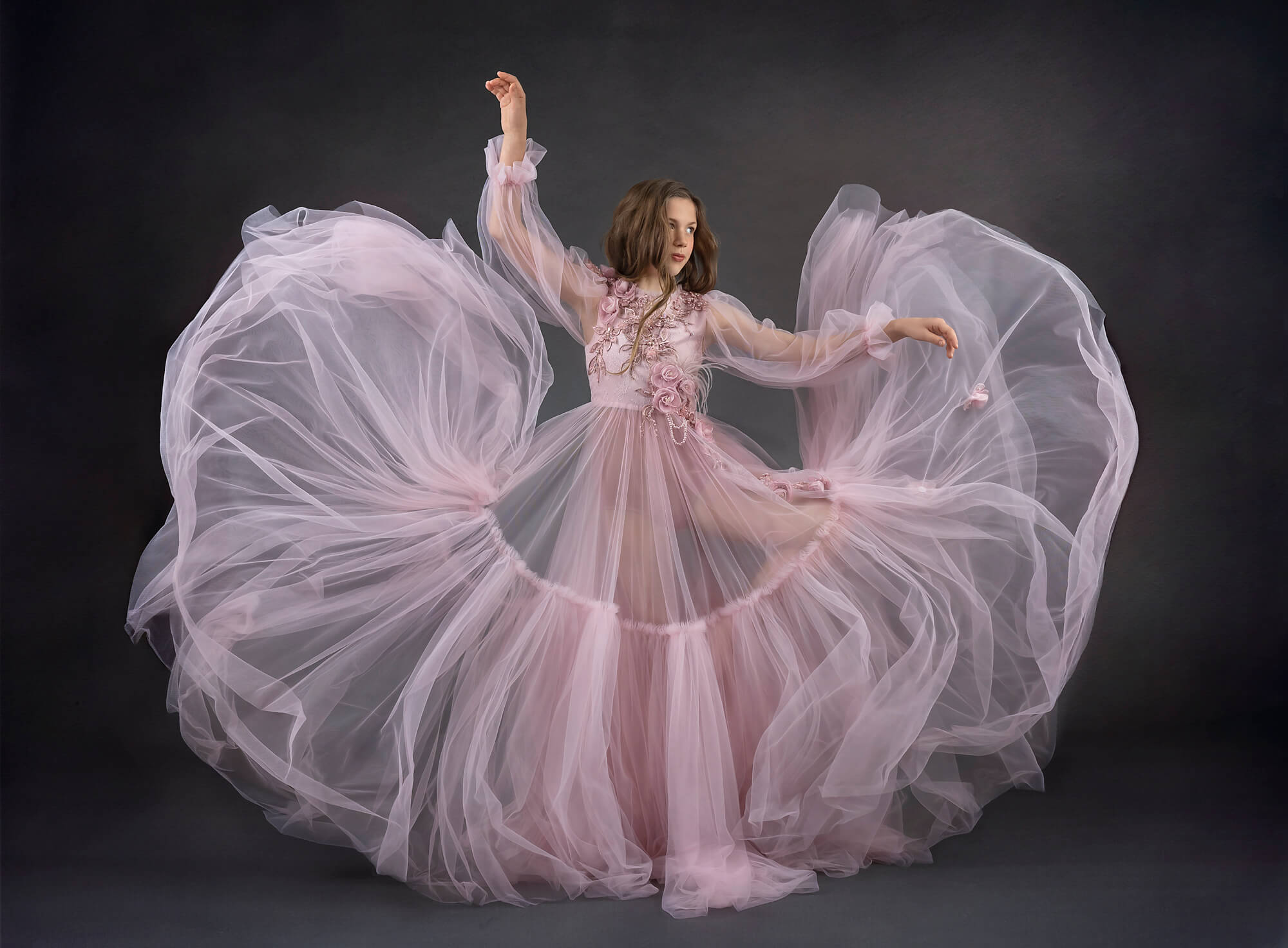 Torrance ballet dancer in sheer pink dress