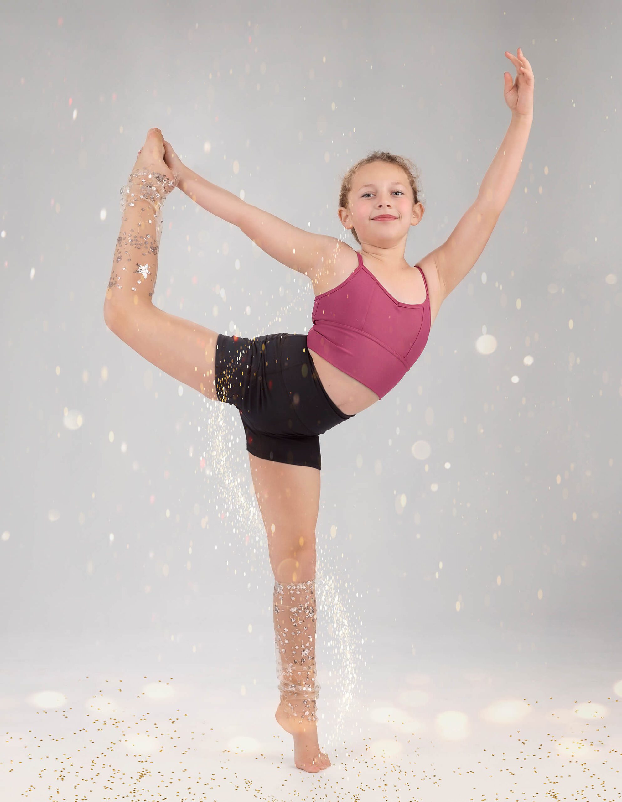 little girl dancer photography pose
