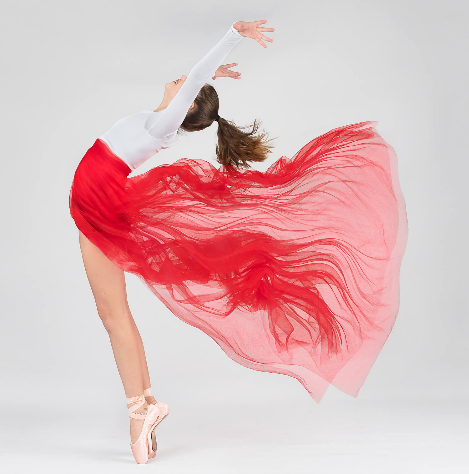 Courtney Clinton ballerina in red